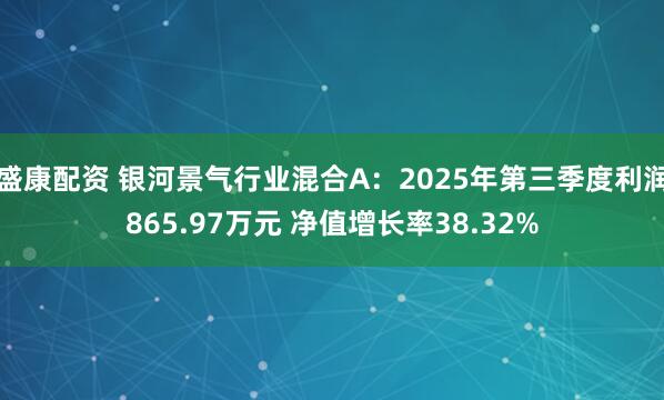盛康配资 银河景气行业混合A：2025年第三季度利润865.97万元 净值增长率38.32%