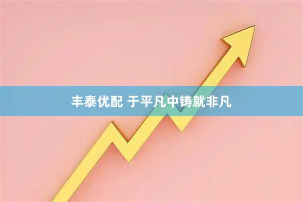 丰泰优配 于平凡中铸就非凡